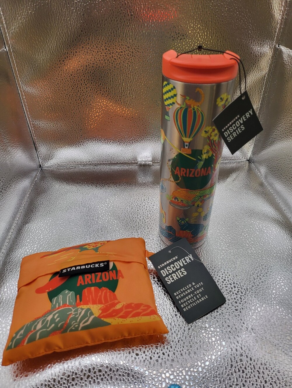 NWT Starbucks Been There Series 16oz SS Insulated Tumbler + NWT Reusable Tote